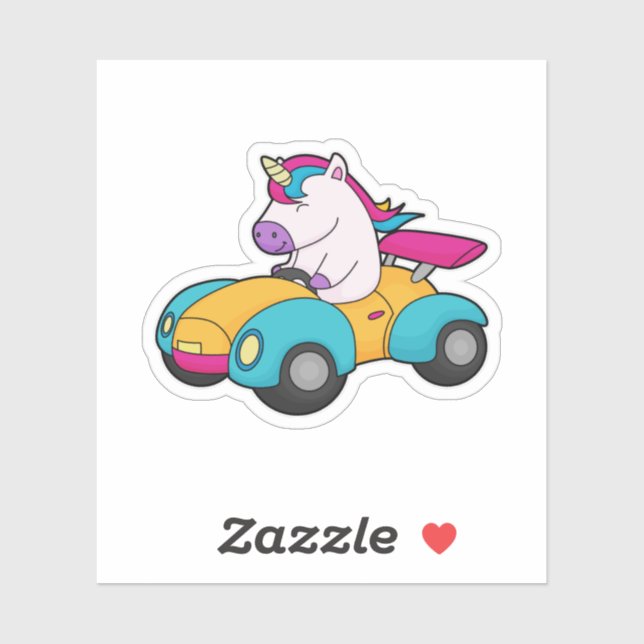 Sticker Unicorn Car (Feuille)