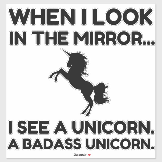 STICKER UNICORN DE BADASS (Feuille)