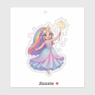 Sticker Unicorn Dream Princess