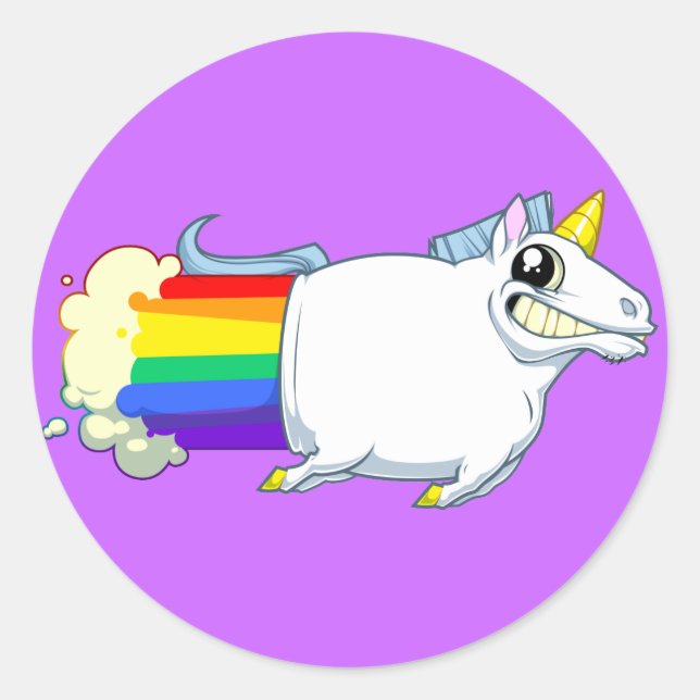 Sticker Unicorn Farts (inversé) (Devant)