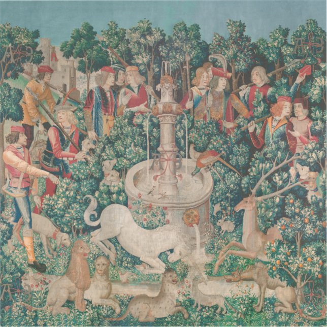 Sticker Unicorn Hunt Medieval Art - Unicorn Is Found (Recto)