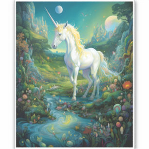 Sticker Unicorn Imaginaire Art