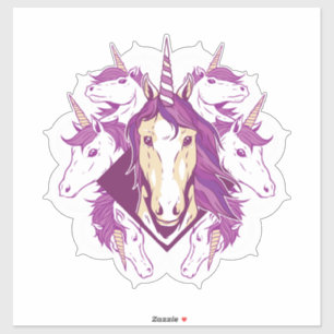 Sticker Unicorn Mandala