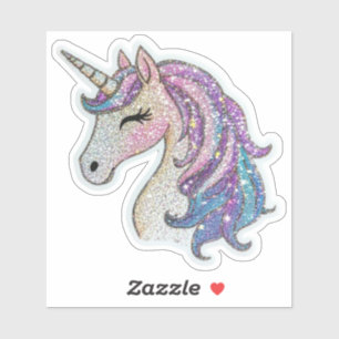 Sticker Unicorn Parties scintillant étincelante