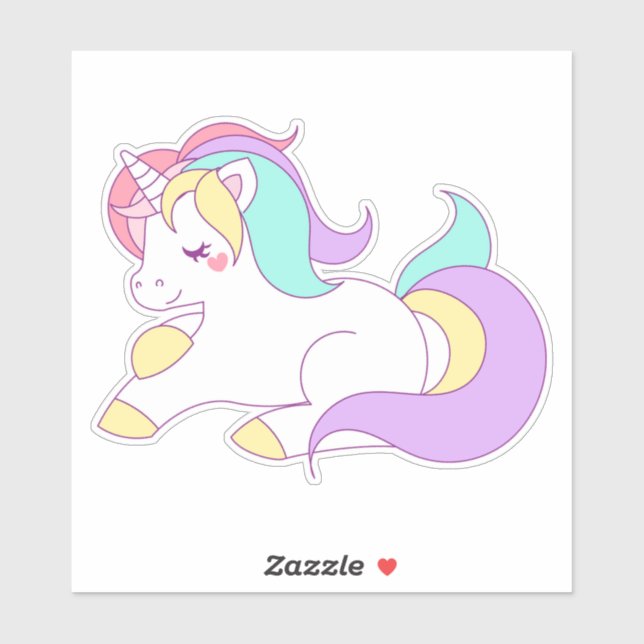Sticker Unicorne (Feuille)