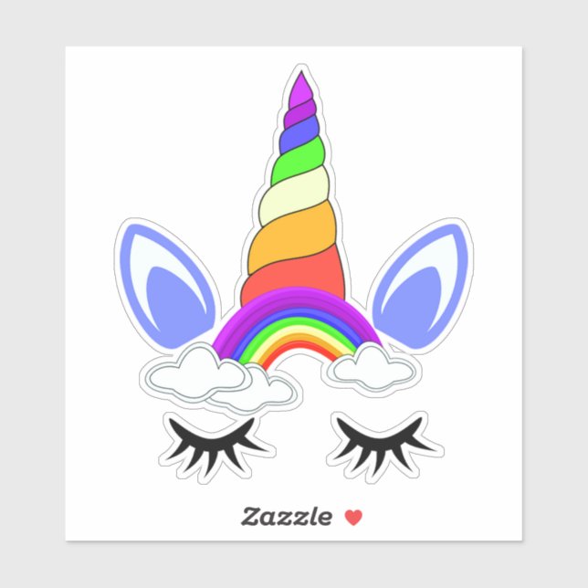 Sticker Unicorne (Feuille)