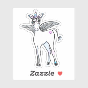 Sticker Unicorne à ailes magiques