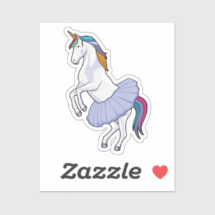Sticker Unicorne au Ballet avec jupe