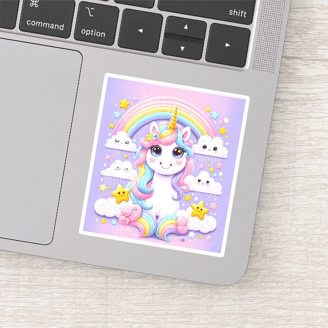 Sticker Unicorne céleste Bliss (Détail)