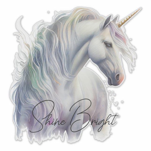 Sticker Unicorne Inspirationnelle (Devant)