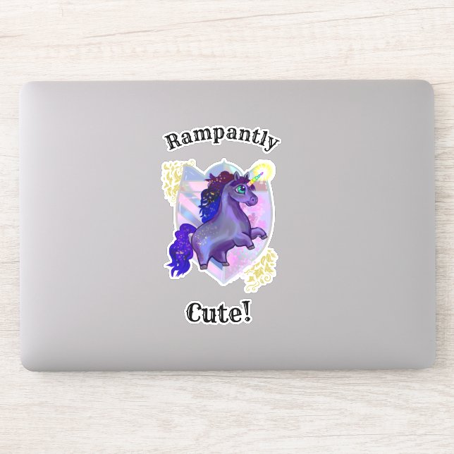 Sticker Unicorne mignonne (Ordinateur)