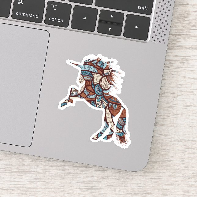 Sticker Unicorne tribale (Détail)