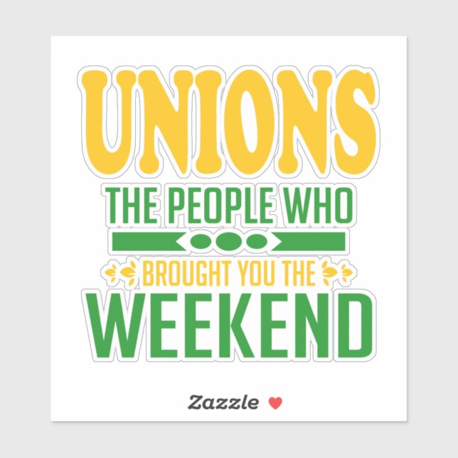 Sticker Union Weekends (Feuille)