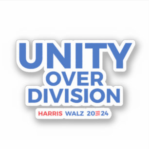 Sticker Unité sur division - Harris Walz 2024