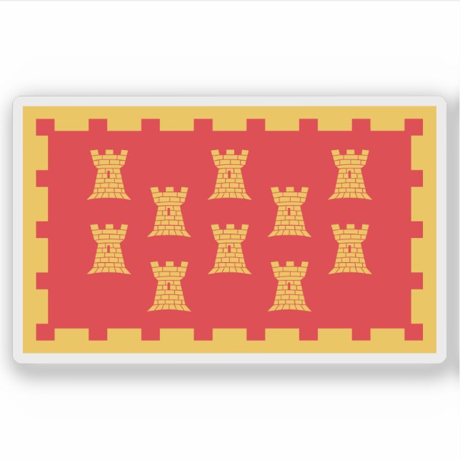 Sticker Unofficial flag of Greater Manchester, England (Devant)