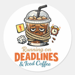Sticker 'Unter Termindruck & Eiskaffee'