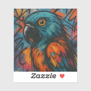 Sticker Urban Wingbeat – Carré d'art oiseau urbain dynamiq