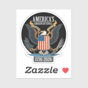 Sticker USA 250 - 1776-2026 - Armoiries de l'aigle Vintage