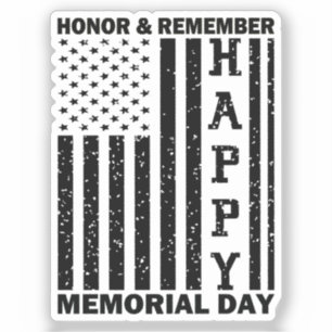 Sticker Usa Drapeau Honneur Se souvenir Joyeux Jour commém