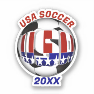 Sticker USA Patriotique SOCCER Sports