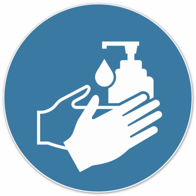 Sticker Utiliser le désinfectant à main (Devant)