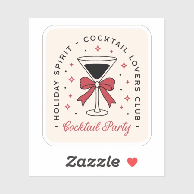 Sticker Vacances Cocktail soirée coquette arc esthétique (Feuille)