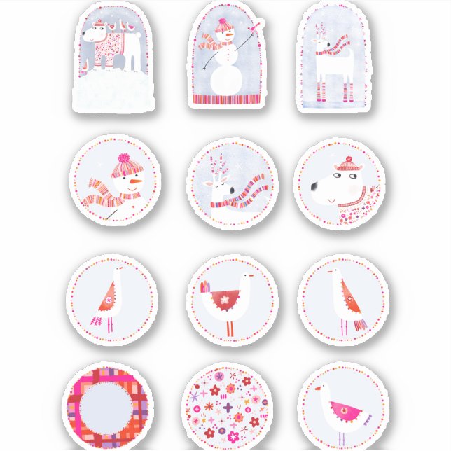 Sticker Vacances d'hiver Boho (Devant)