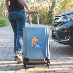 Sticker Vacances en famille, Valises prêtes,