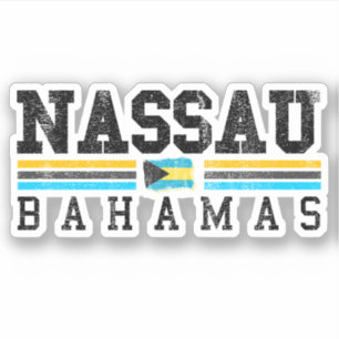 Sticker Vacances Nassau Bahamas Drapeau croisière