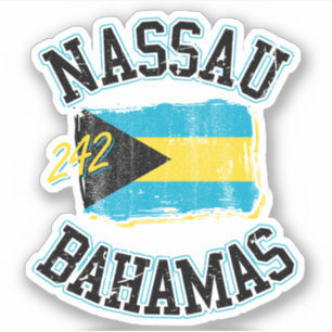Sticker Vacances Nassau Bahamas Drapeau croisière