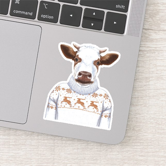 Sticker Vache de Noël (Détail)