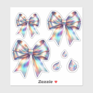 Sticker Vaches Iridescentes avec gouttes d'eau