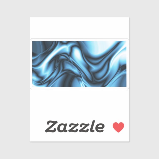 Sticker Vague de soie bleue (Feuille)