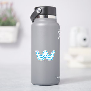 Sticker Vague Monogramme Moderne et Minimal de la Lettre W