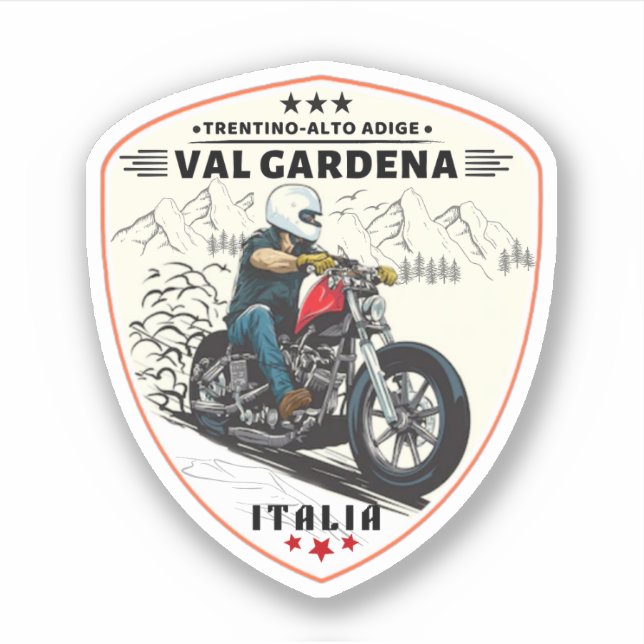 Sticker val gardena italian Motorcycle tour (Devant)