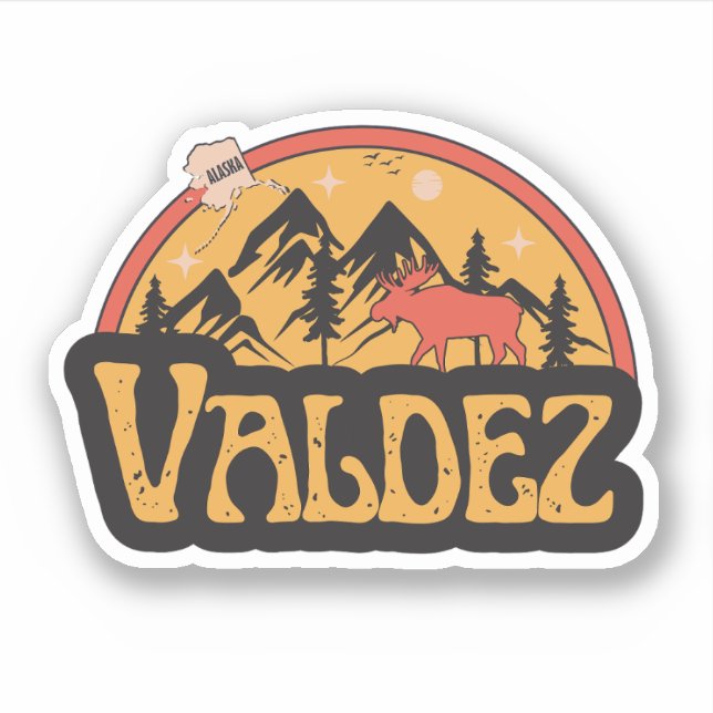 Sticker Valdez, Alaska (Devant)