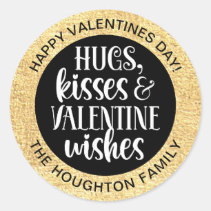 Sticker Valentine Black Gold personnalisé