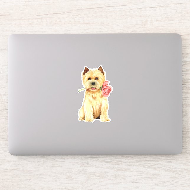 Sticker Valentine Cairn Terrier Vinyl (Ordinateur)