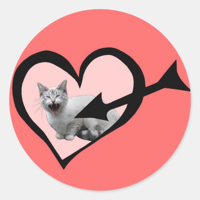Sticker Valentine pour chat Meowing (Devant)