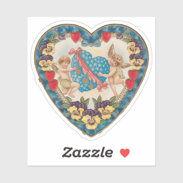 Sticker Valentine vintage (Feuille)