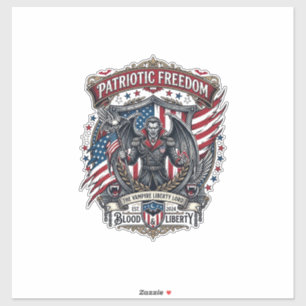 Sticker Vampire Patriotique Liberté Seigneur Horreur Monst