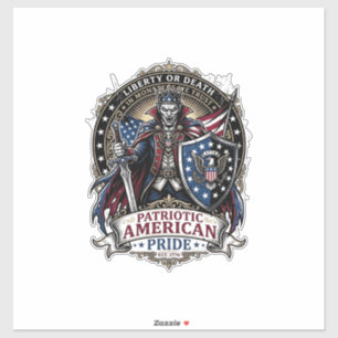 Sticker Vampire Patriotique Liberté Seigneur Horreur Monst