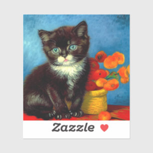 Sticker Van Gogh Tuxedo Cat