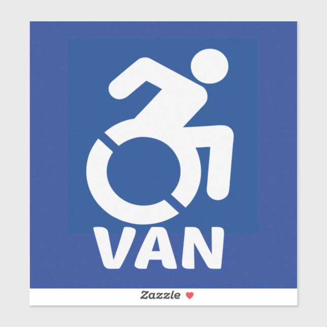 Sticker Van Modern Handicap (Feuille)