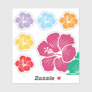 Sticker Variété de fleurs d'Hibiscus