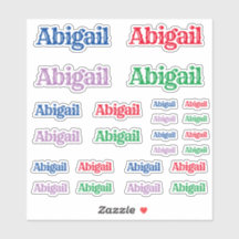 Variété des tailles du nom Abigail