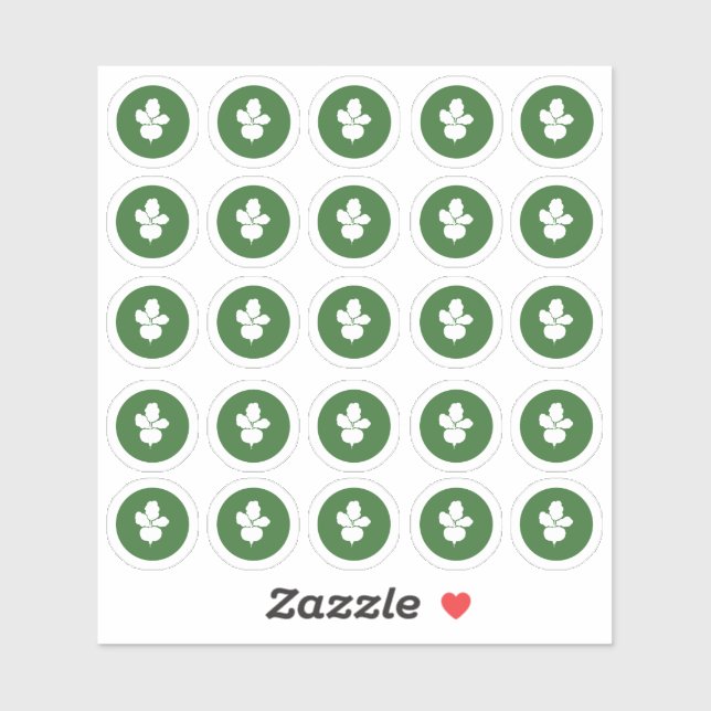 Sticker végétarien de choix de repas (Feuille)