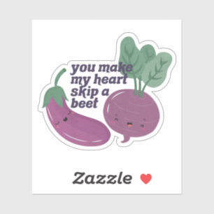 Sticker Veggie Pun : Vous faites mon coeur Sauter une bett