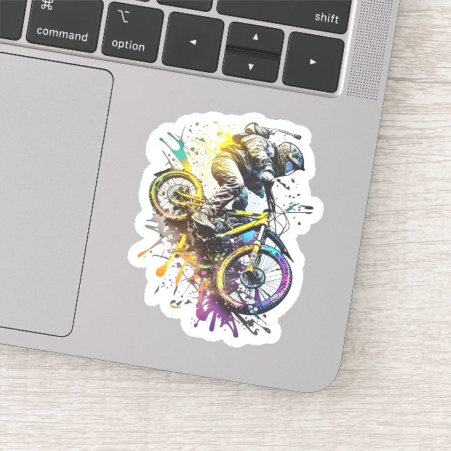 Sticker Vélo BMX Wheelie Fixbike pour cavalier. Vélo moder (Détail)