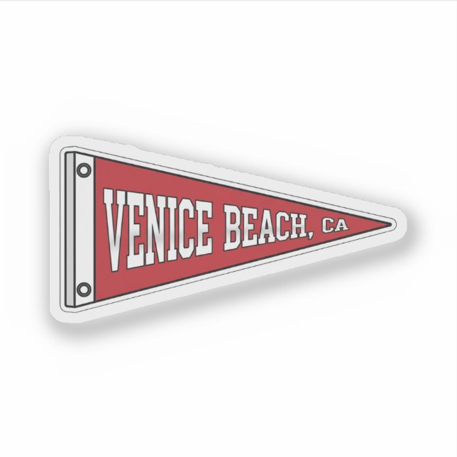 Sticker Venice Beach, CA pennant (Devant)